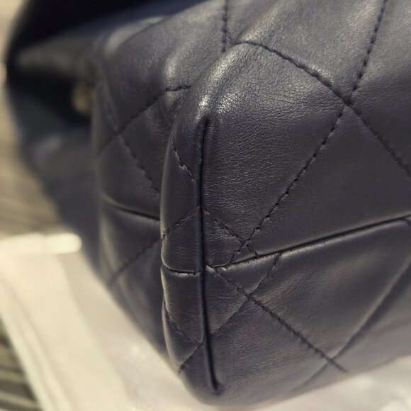 Chanel Calfskin Quilted In the Business Flap Dark Navy Blue - Picture 11 of 16